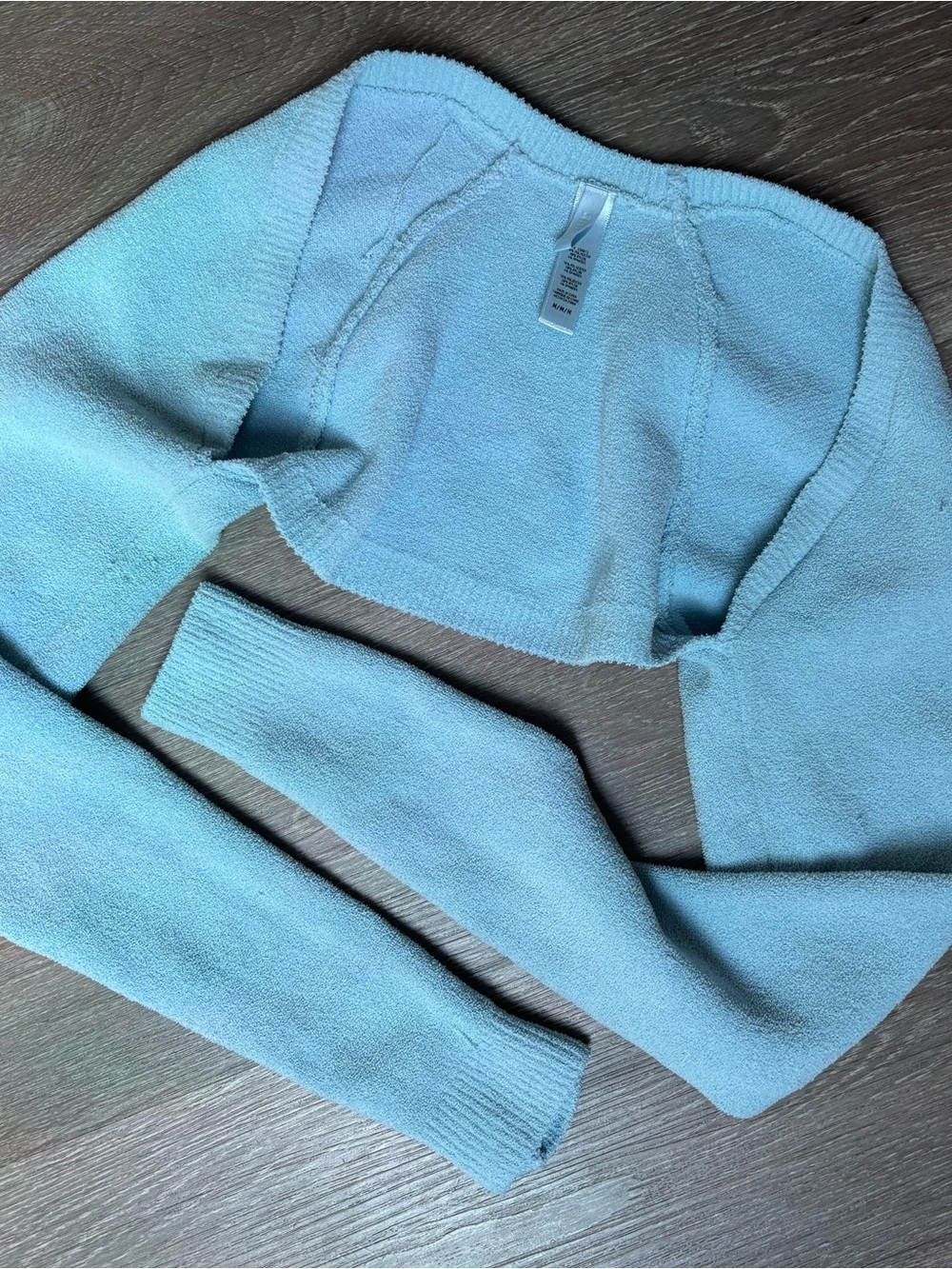 SKIMS Light Blue Women's Cropped Sweater Shrug